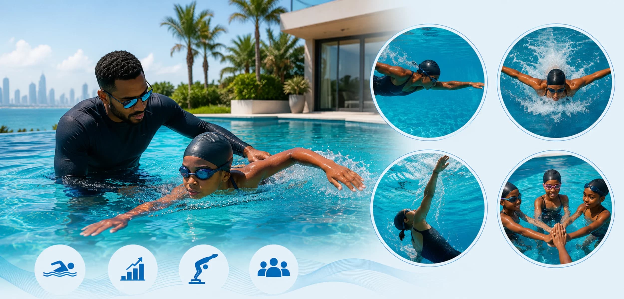 Swimming Coaching in Dubai: Stroke Correction & Squads