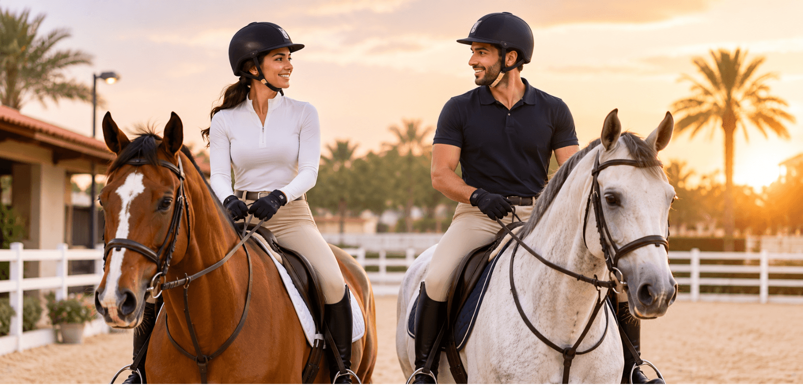 Private Couple Horse Riding Lessons in Dubai