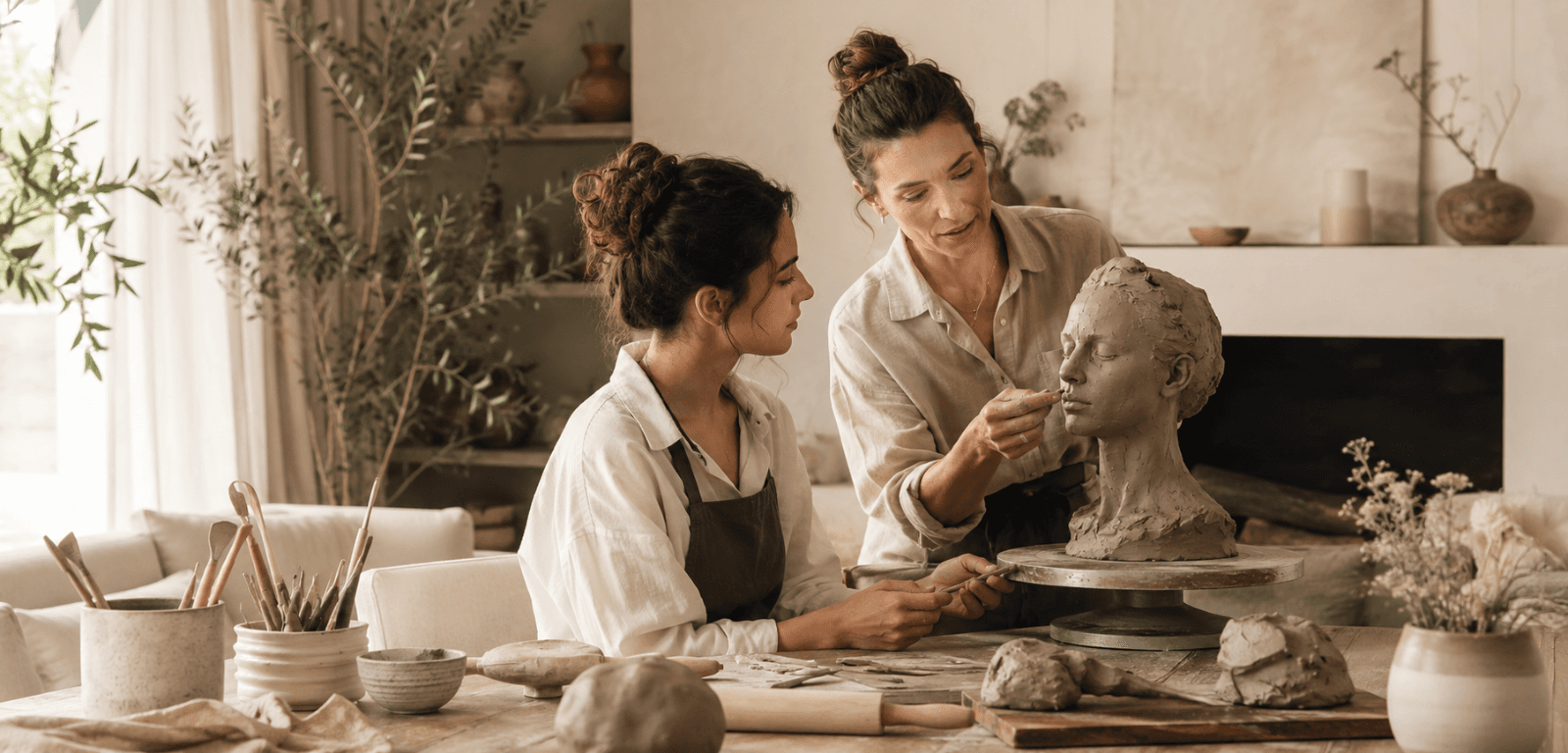 At-Home Private Clay Sculpturing Classes in Dubai