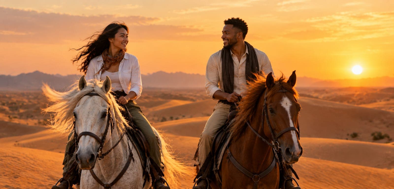 Couple Horse Riding in Dubai